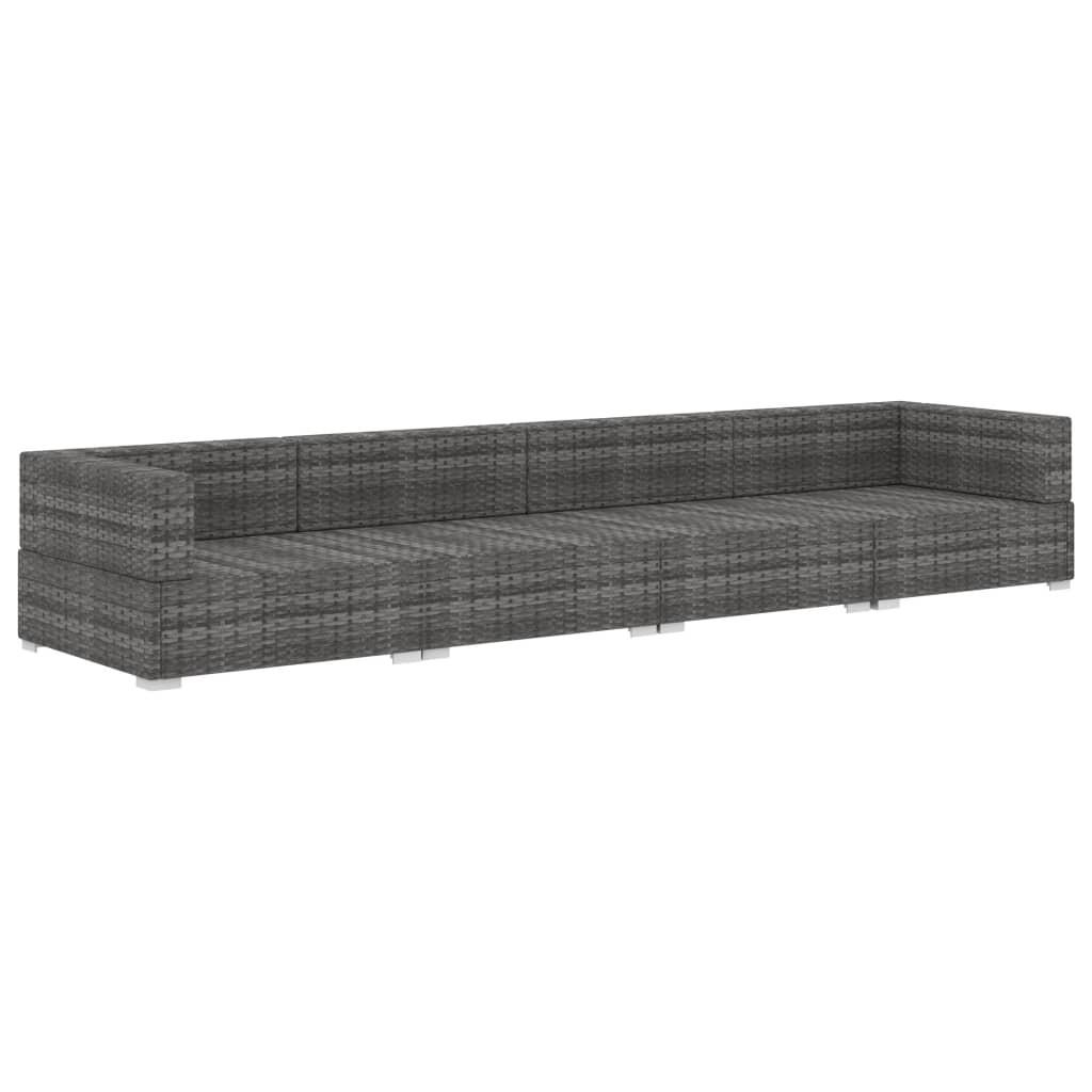 VidaXL Garten-sofagarnitur poly-rattan  