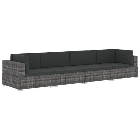 VidaXL Garten-sofagarnitur poly-rattan  