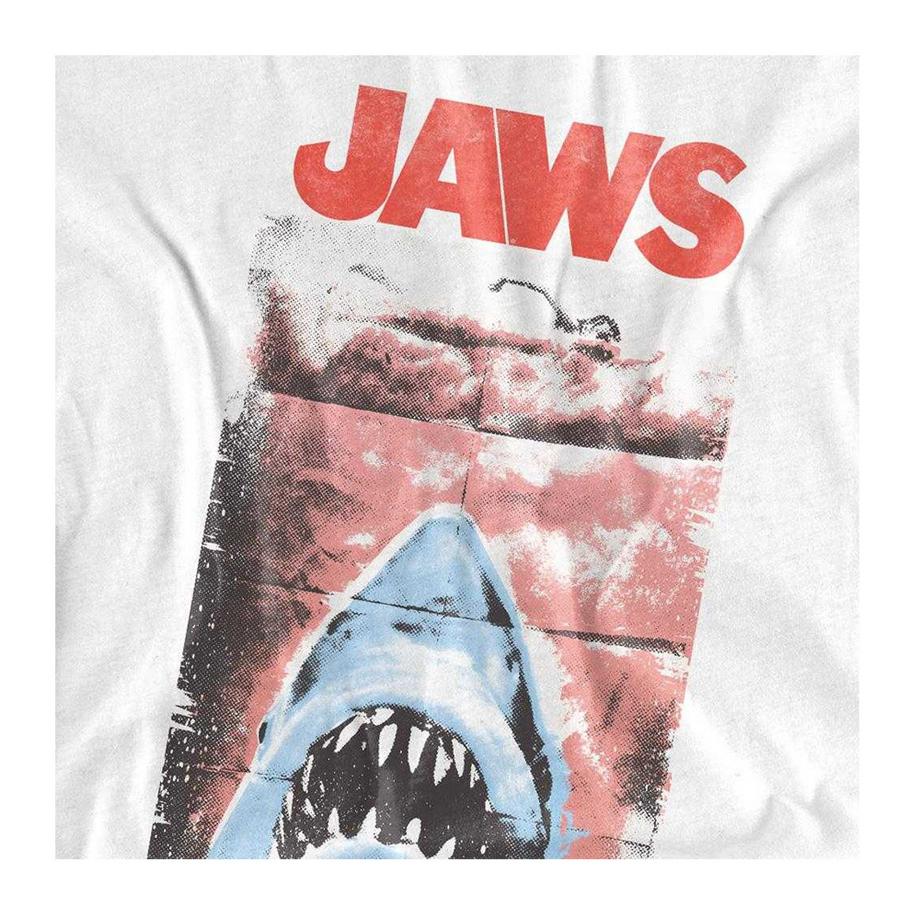 Jaws T-Shirt Punk Coton Filé à l Anneau  