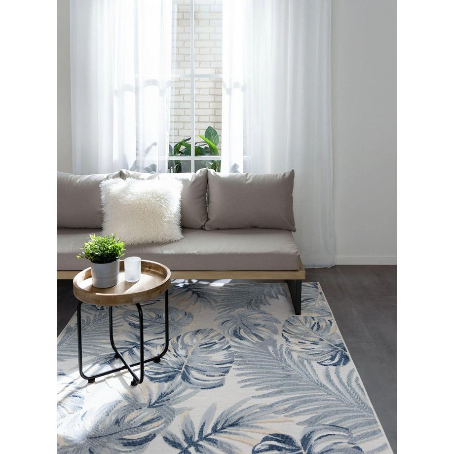 Benuta In- & Outdoor-Teppich Flora Multicolor/Cream  