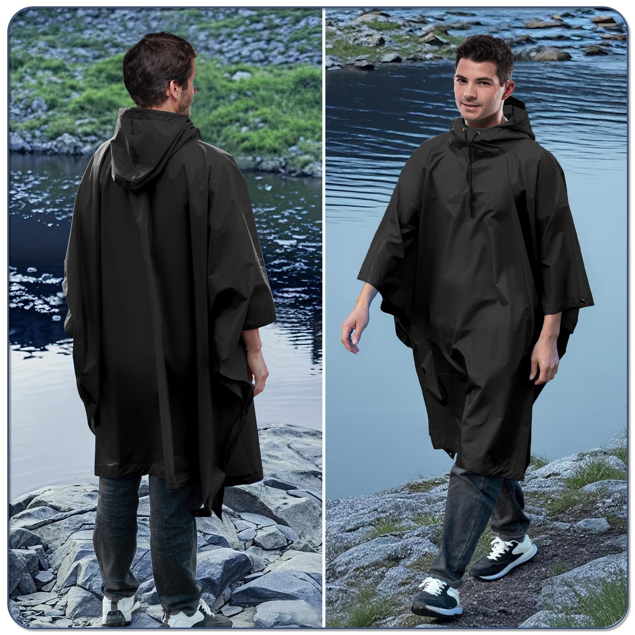 Alopini Wasserdichter Regenponcho mit Kapuze  