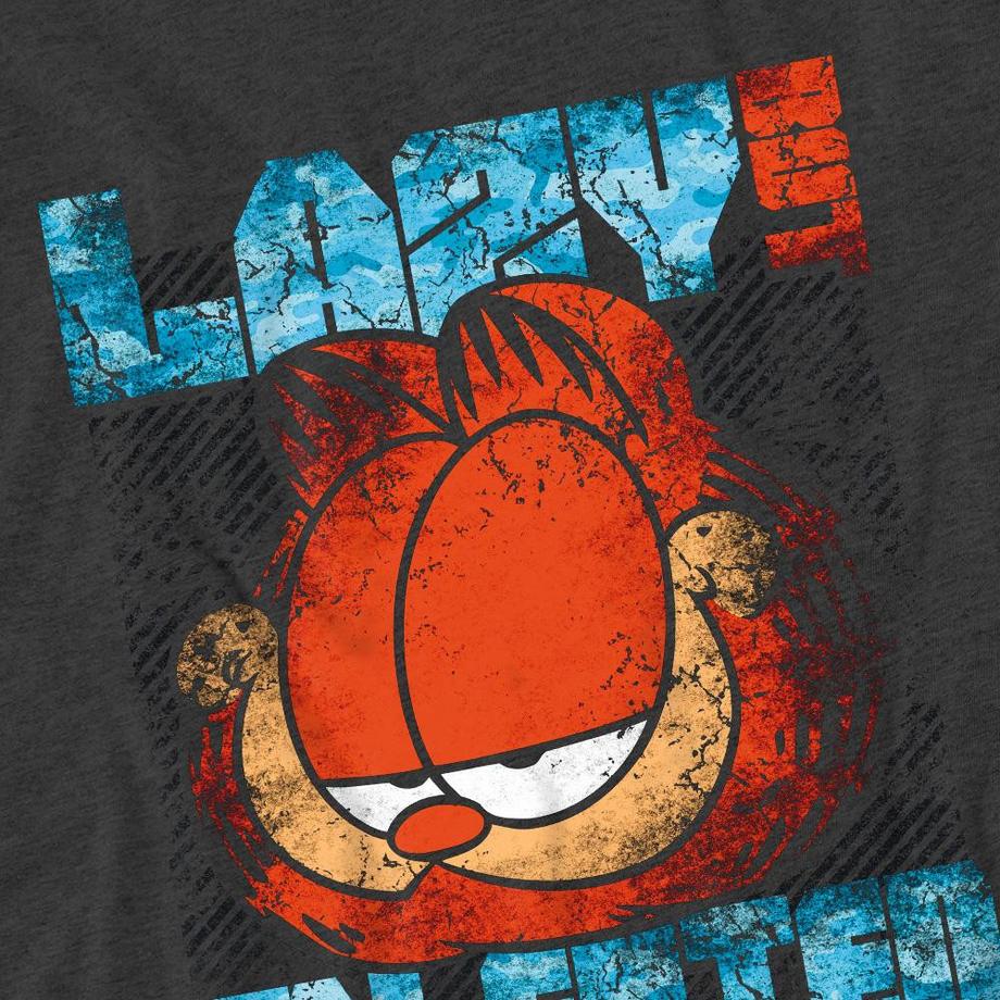 Garfield  Lazy But Talented Maglietta Effetto Invecchiato 