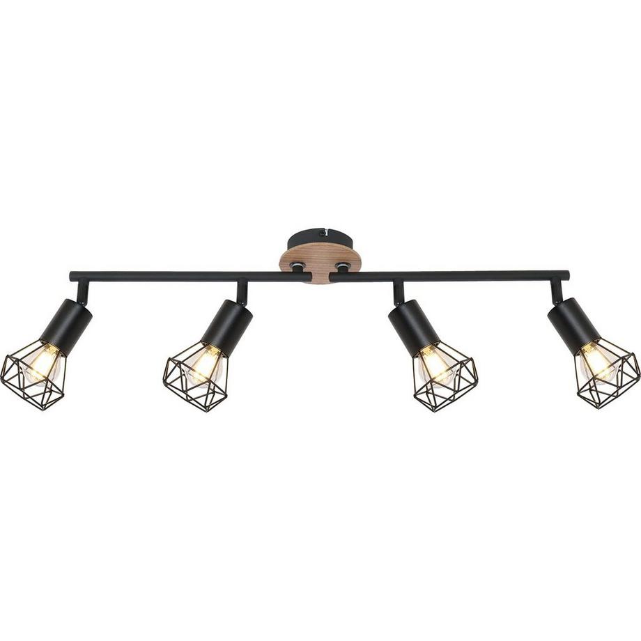 Spot Xara métal noir 4xE14