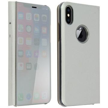 Flip Cover Spiegel Apple iPhone X Silber