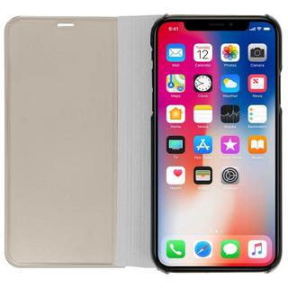 Avizar  Flip Cover Spiegel Apple iPhone X Silber 