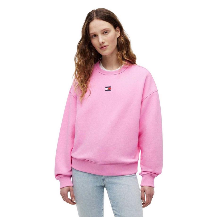 TOMMY JEANS Felpa Distintivo Girocollo Boxy  
