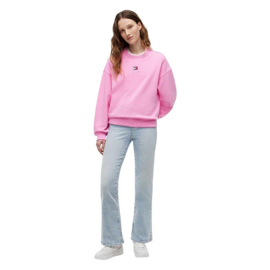TOMMY JEANS Felpa Distintivo Girocollo Boxy  