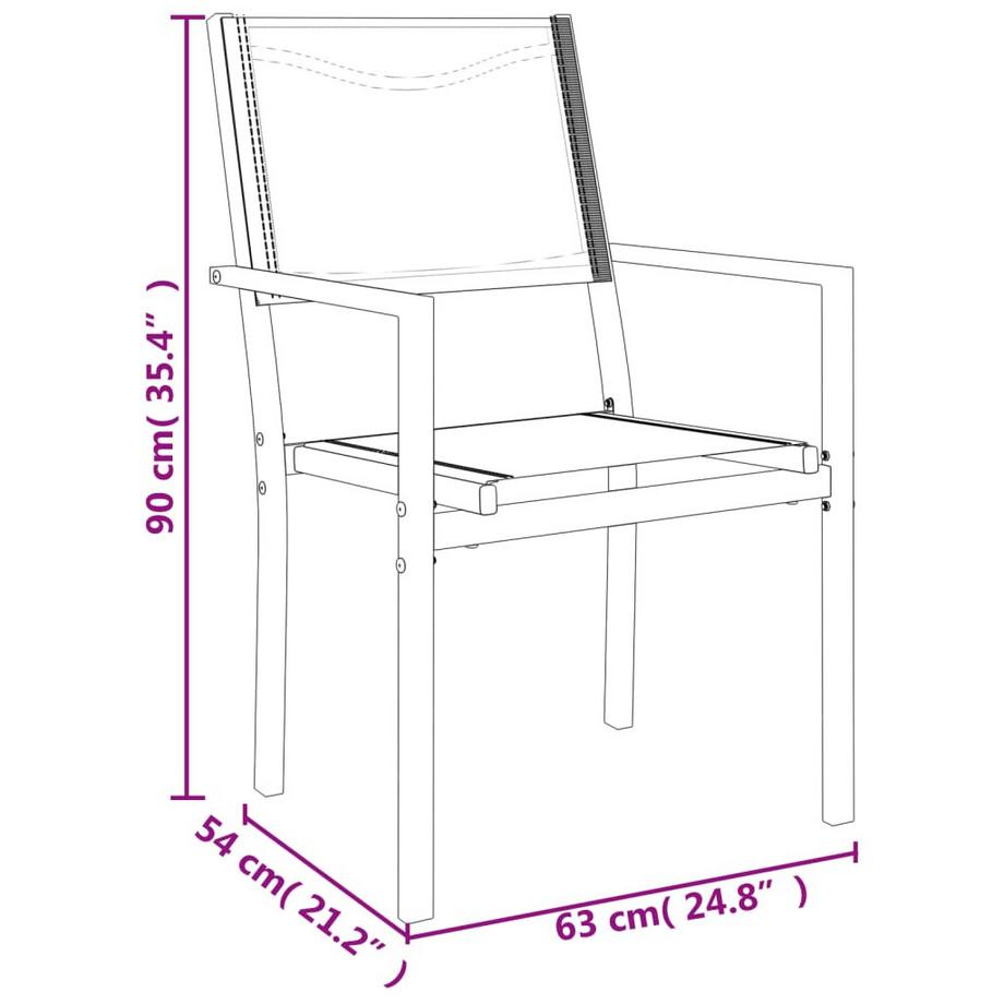 VidaXL Garten-essgruppe stahl  