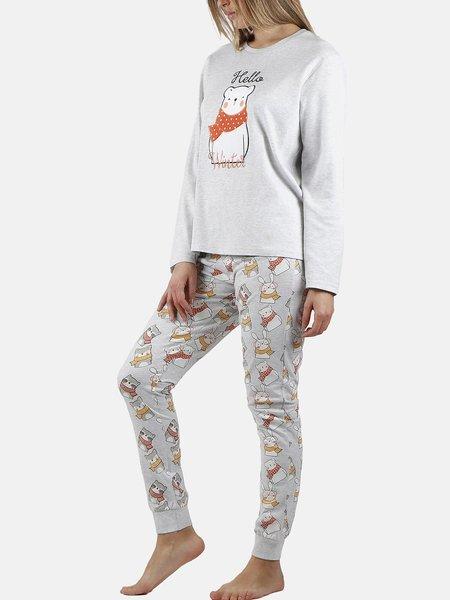 Admas  Pyjama tenue d'intérieur pantalon et haut Hello Winter 