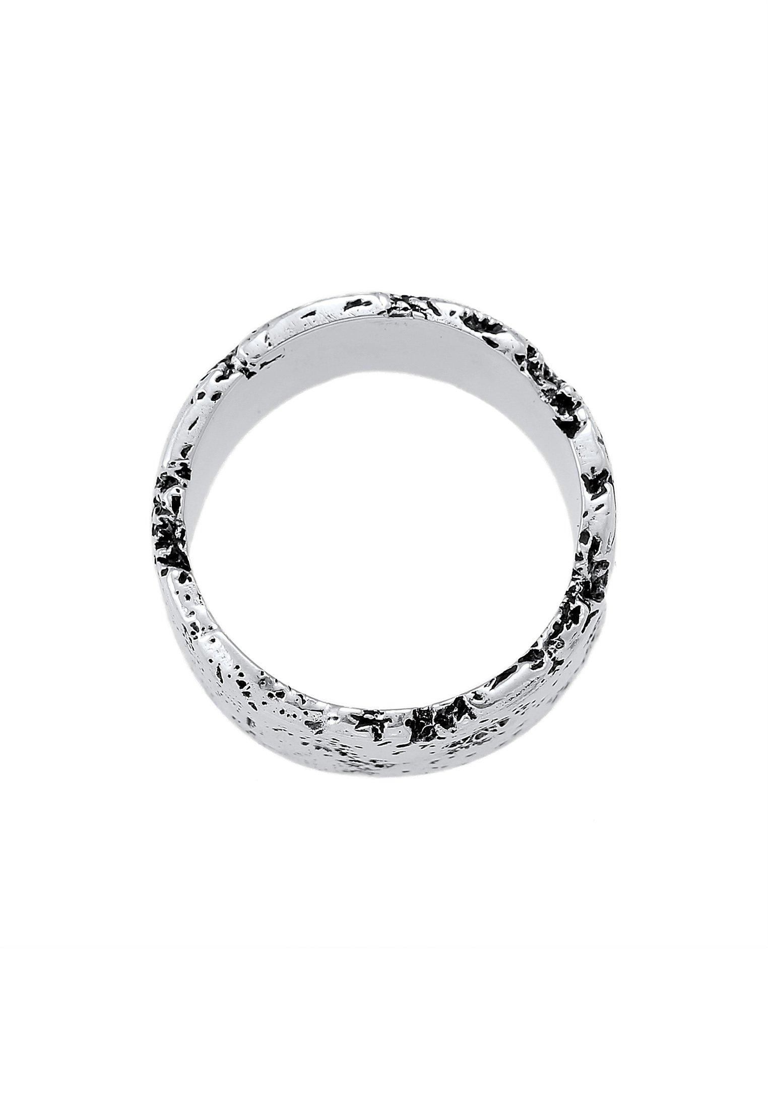 Kuzzoi  Bague Herren Bandring Rustikal Robuster Look 925 Silber 