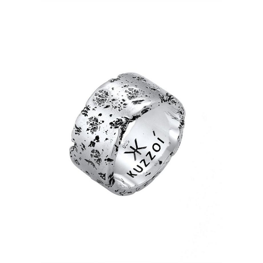 Bague Herren Bandring Rustikal Robuster Look 925 Silber