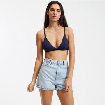 Triangel-Bikinitop aus Strukturmaterial