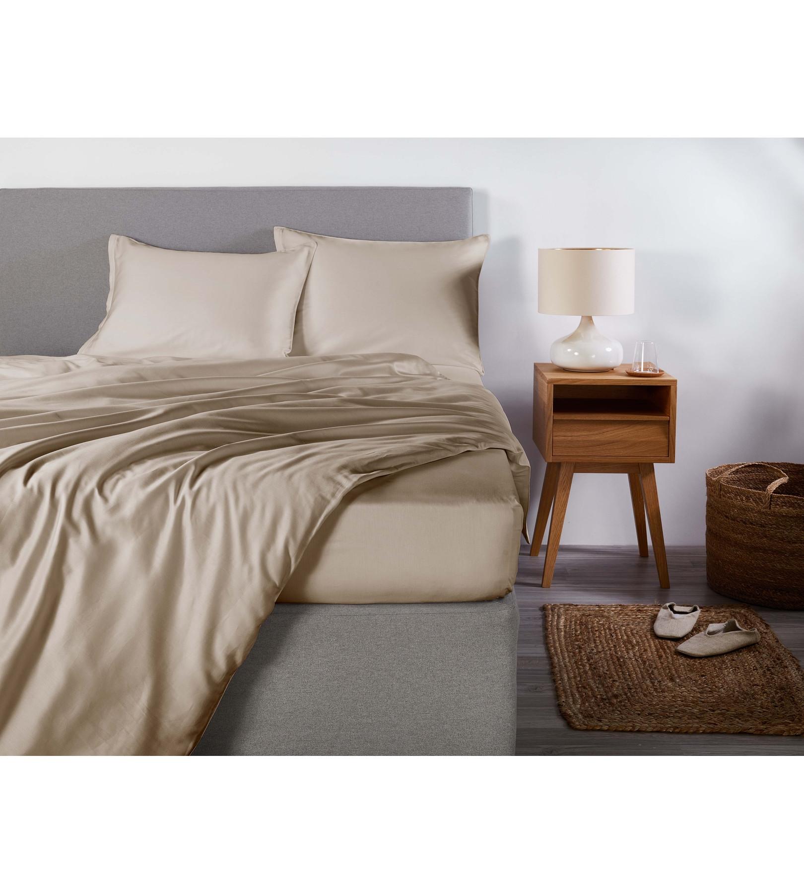 Living Home Uni Satin 100 Taie d'oreiller  