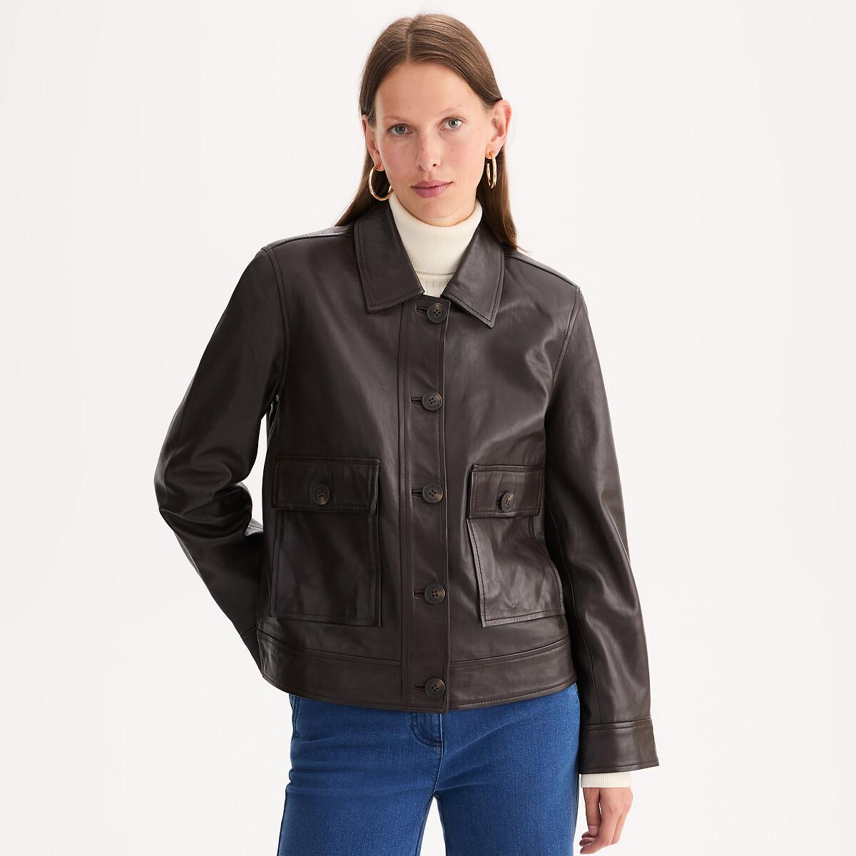 La Redoute Collections Kurze Schafslederjacke  