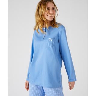 Damart  Pyjama mit Rundhalsausschnitt aus reinem gekämmtem Baumwolljersey. 