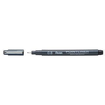 Pentel Pointliner Schwarz Stick-Kugelschreiber 12 Stück(e)