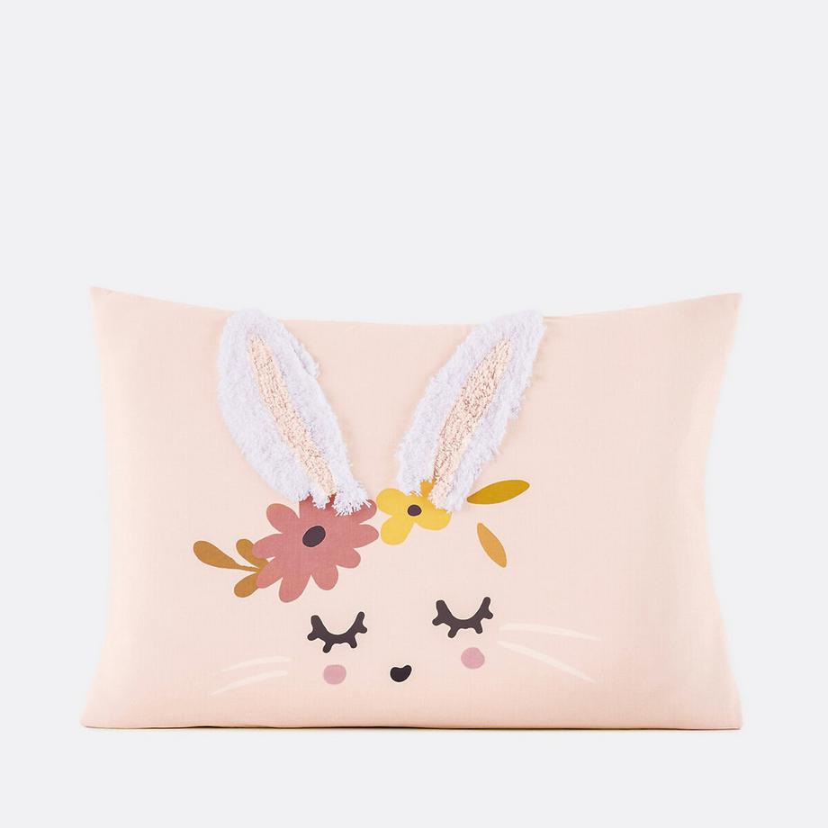 La Redoute Intérieurs Lapin Fleuri Kopfkissenbezug  