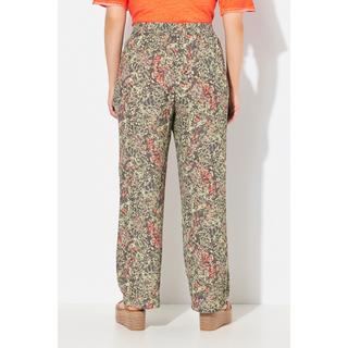 Ulla Popken Rose Kroko Weites Bein Krepp Hose  