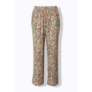 Ulla Popken Rose Kroko Weites Bein Krepp Hose  