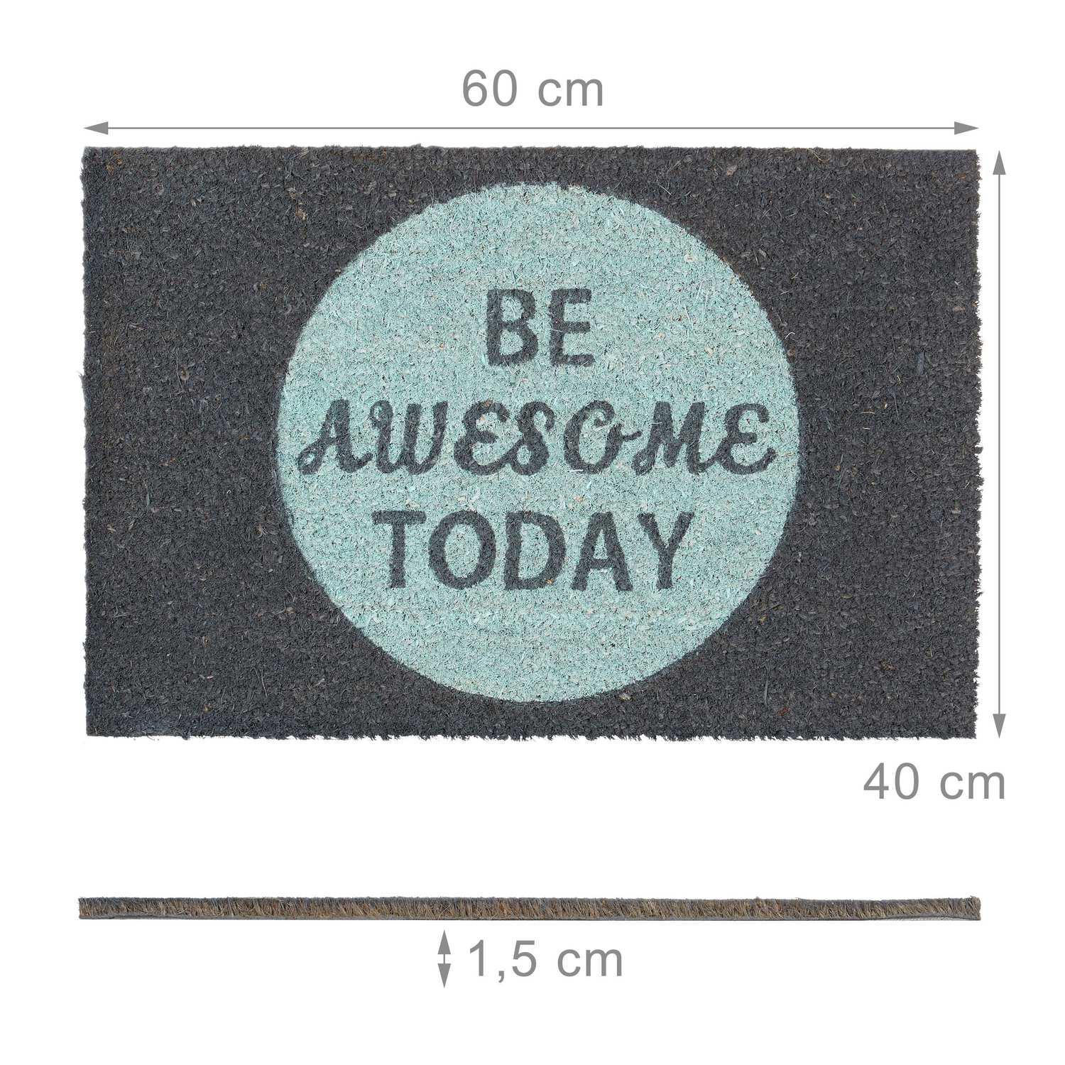 B2X Fußmatte Kokosfaser „Be awesome today“  