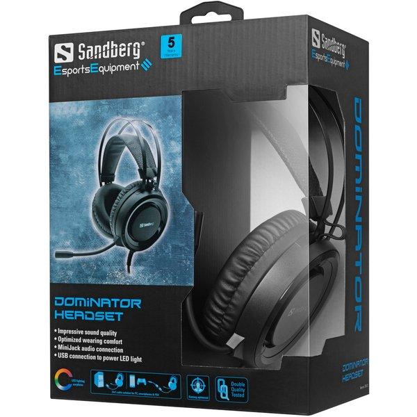 Sandberg  126-22 Kopfhörer & Headset Verkabelt Kopfband Gaming Schwarz 