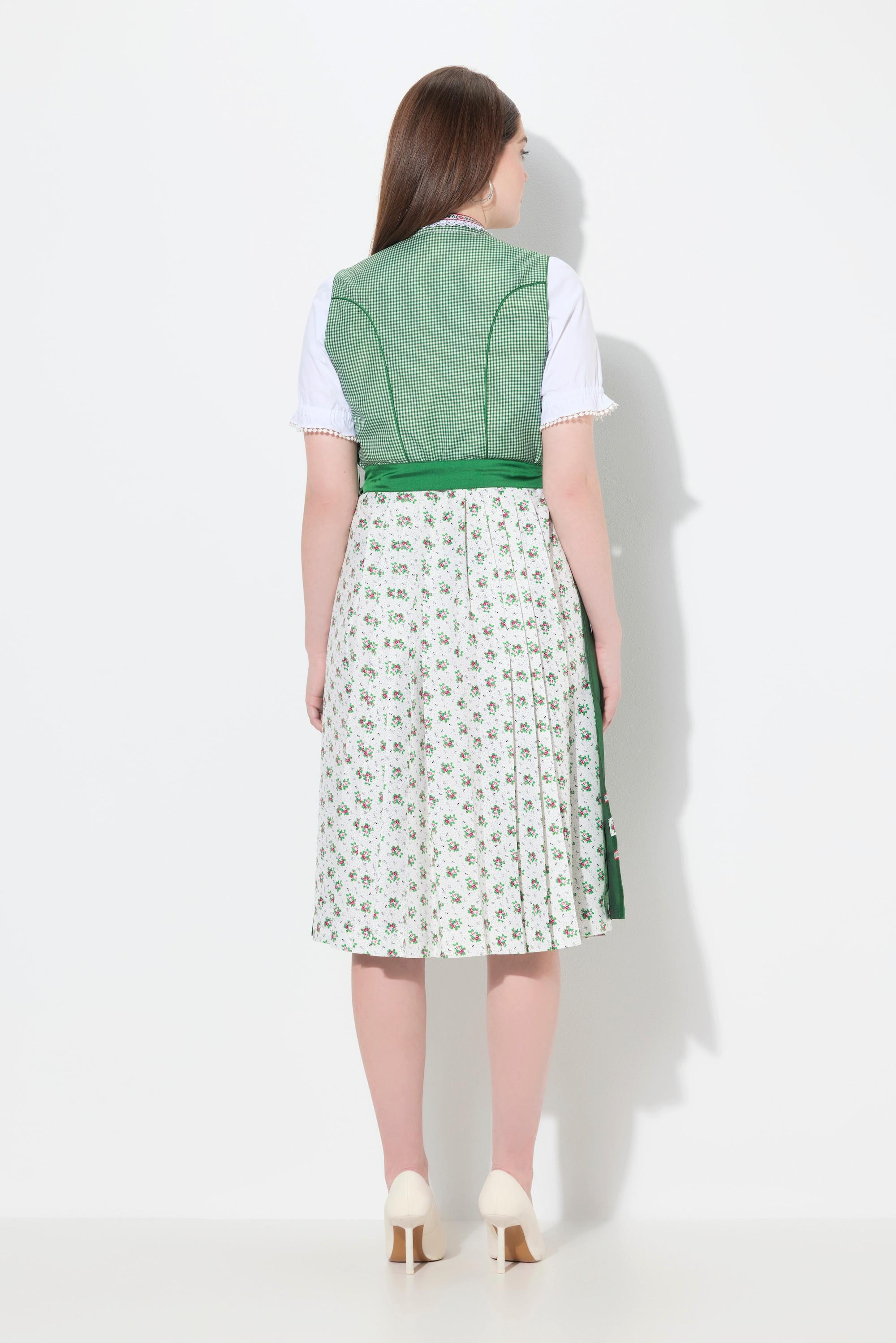 Ulla Popken Dirndl Allacciatura Scollo a Cuore Senza Maniche  