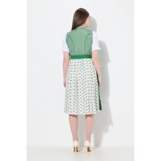 Ulla Popken Dirndl Allacciatura Scollo a Cuore Senza Maniche  