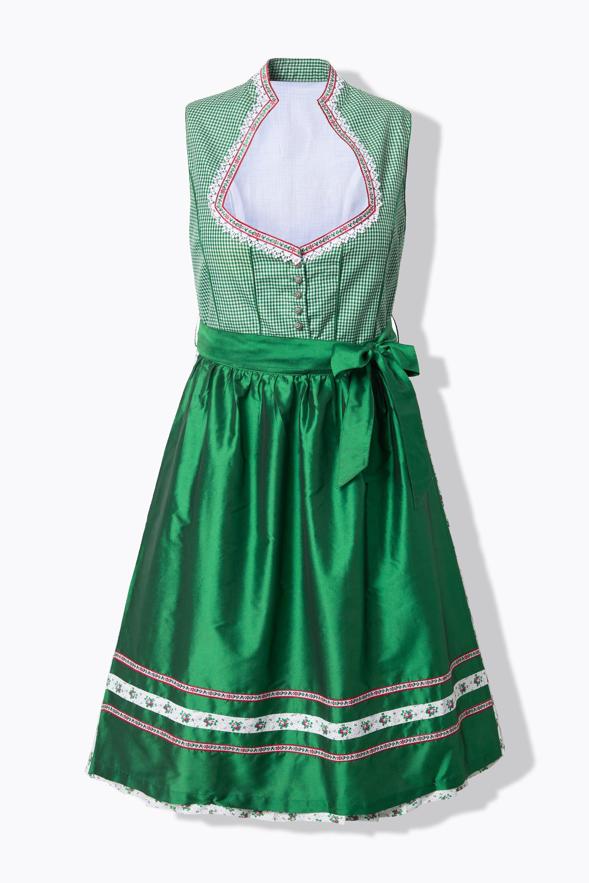 Ulla Popken Dirndl Allacciatura Scollo a Cuore Senza Maniche  