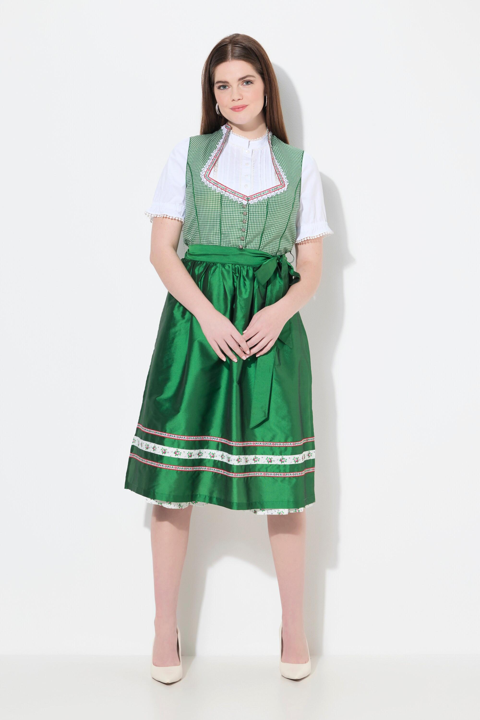 Ulla Popken Dirndl Allacciatura Scollo a Cuore Senza Maniche  