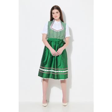 Abito in tradizionale stile Dirndl con taglio smanicato, allacciatura e scollo a cuore