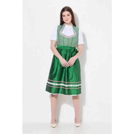 Ulla Popken Dirndl Allacciatura Scollo a Cuore Senza Maniche  