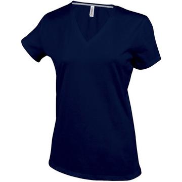 damen t-hirt tailliert col v