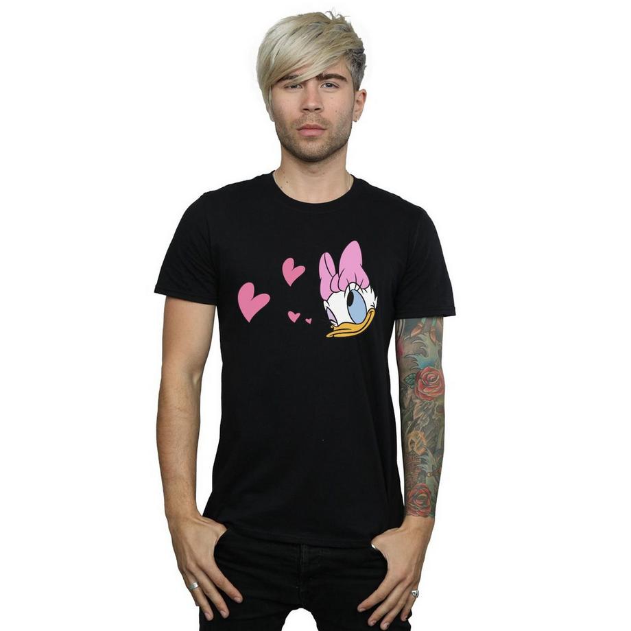 Disney Daisy Duck Hearts T-Shirt Maniche Corte  