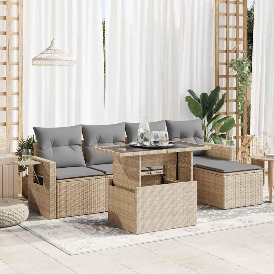 VidaXL Gartensofa set poly-rattan  