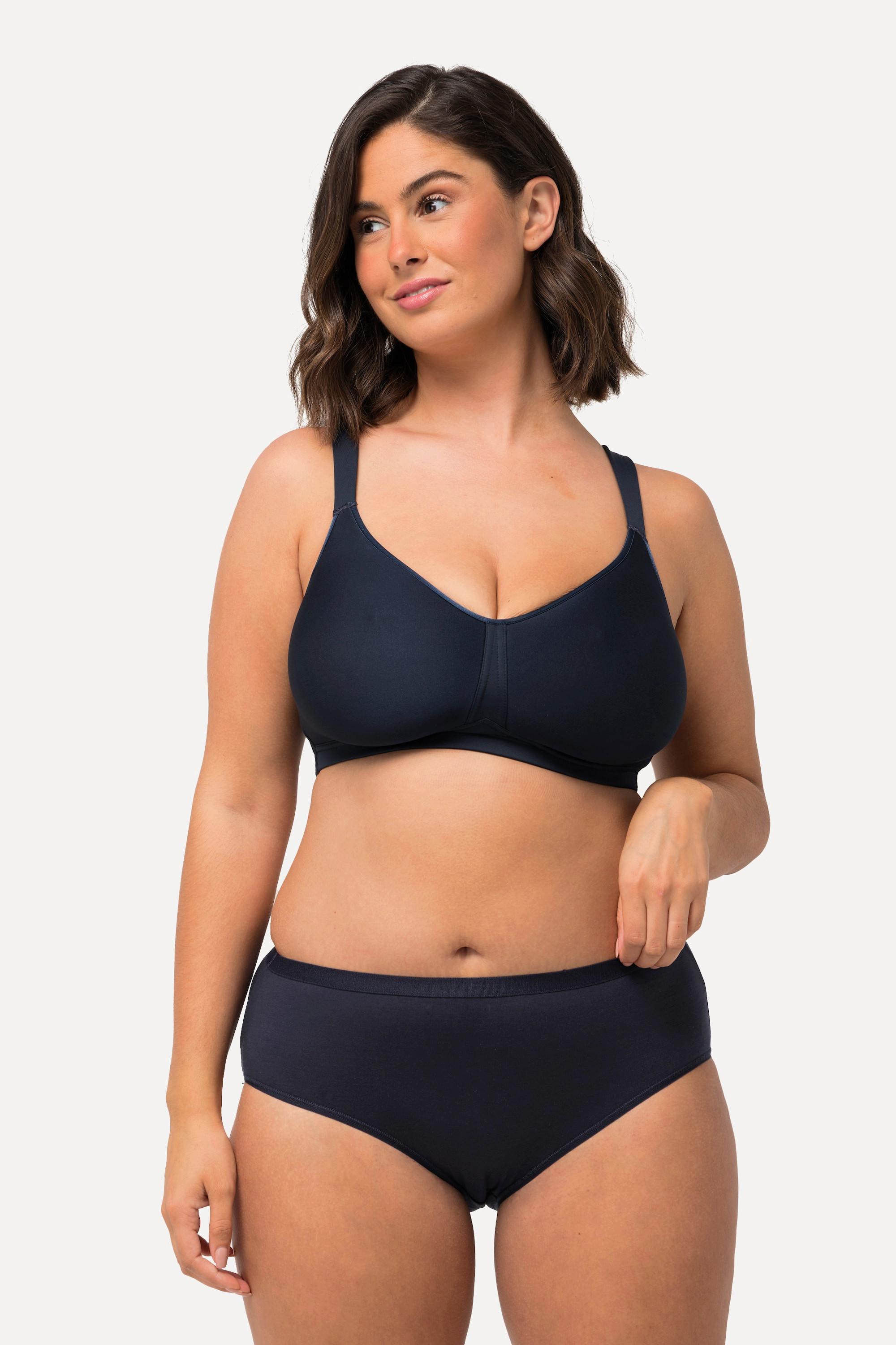 Ulla Popken  Reggiseno in microfibra senza ferretto con coppe in Spacer e coppa C-E 