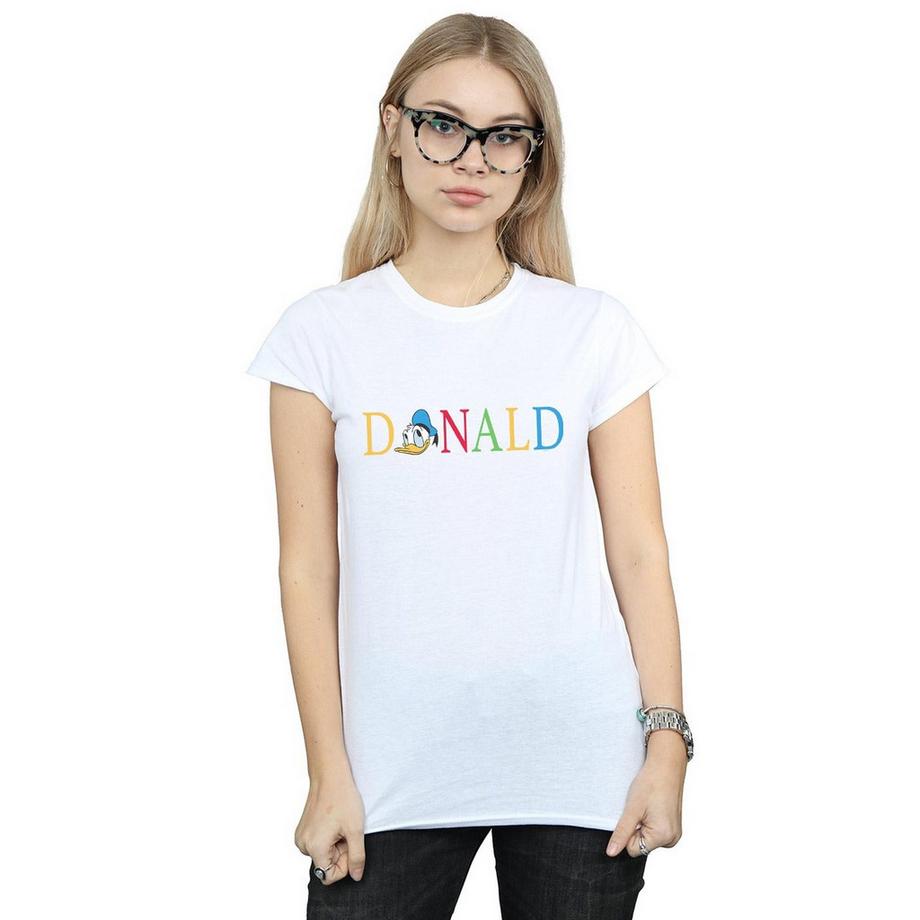 Disney Donald Duck Logo Arcobaleno T-Shirt  