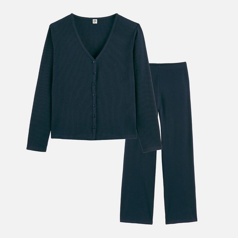 La Redoute Collections Pyjama manches longues col en V  
