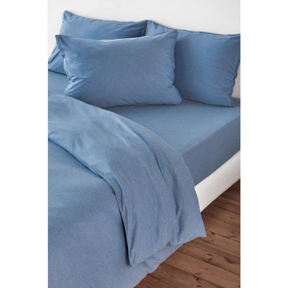 Living Home Melange Jersey Uni Taie d'oreiller  