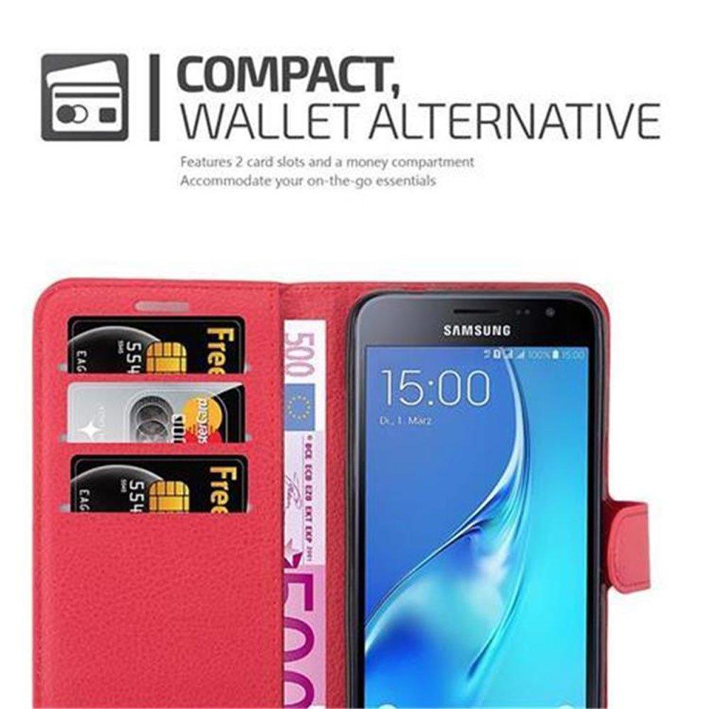 Cadorabo  Hülle für Samsung Galaxy J3 2016 Standfunktion, Kartenfach 