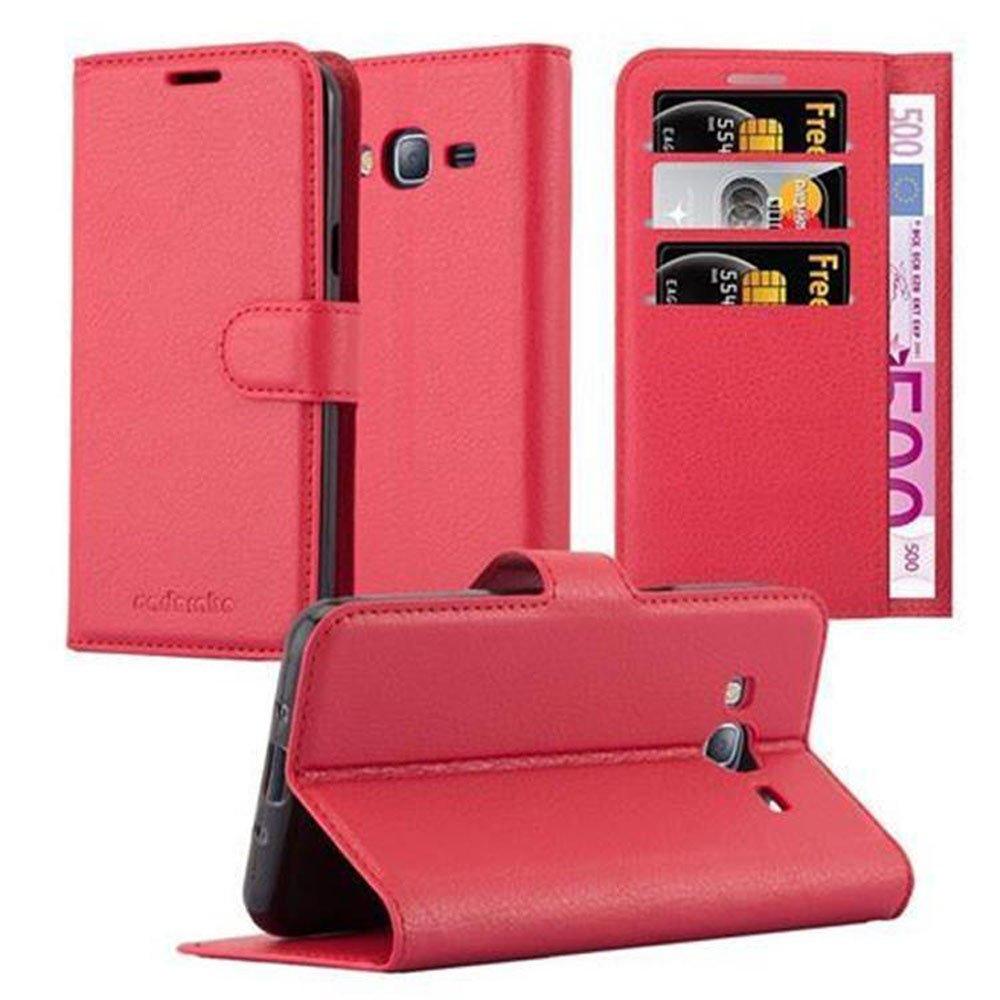 Cadorabo  Housse compatible avec Samsung Galaxy J3 2016 - Coque de protection avec fermeture magnétique, fonction de support et compartiment pour carte 