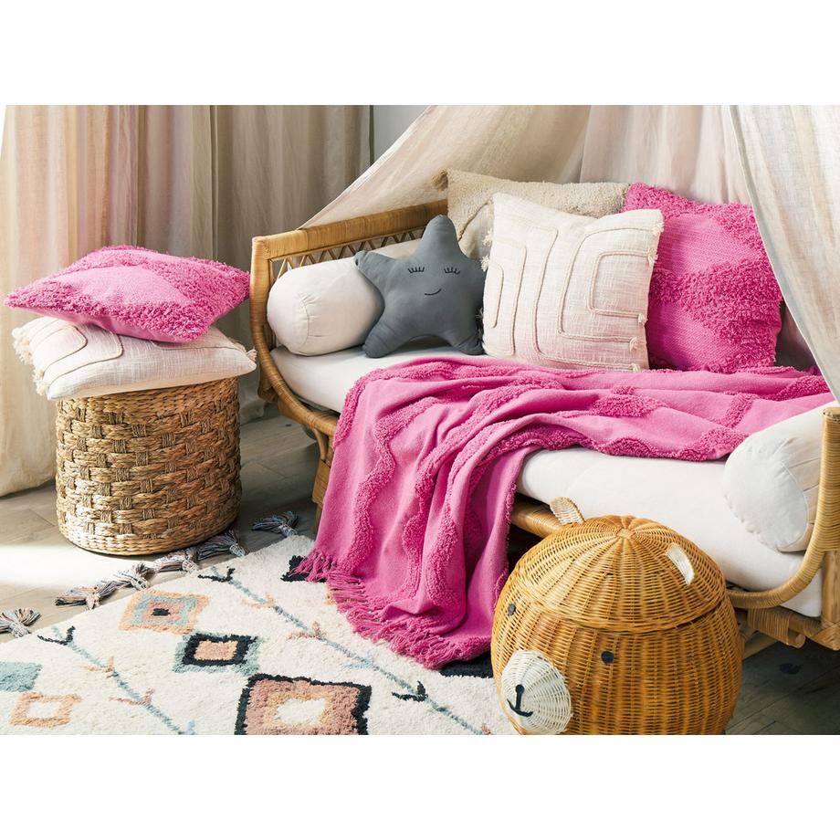 Beliani Coperta in Cotone Boho Khari  