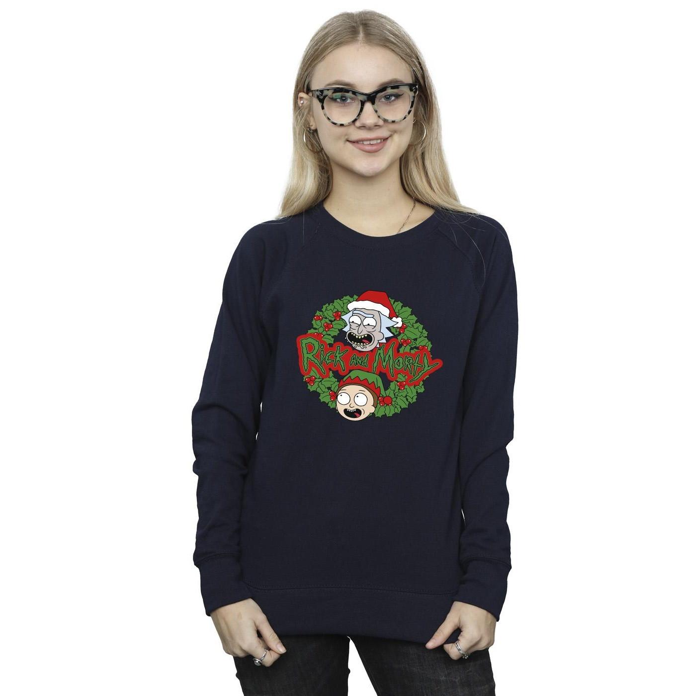 Rick And Morty Rick and Morty Weihnachtskranz Sweatshirt  