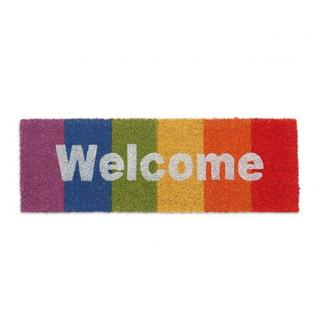 B2X Fußmatte „Welcome“ mit Regenbogen und Kokosnuss  