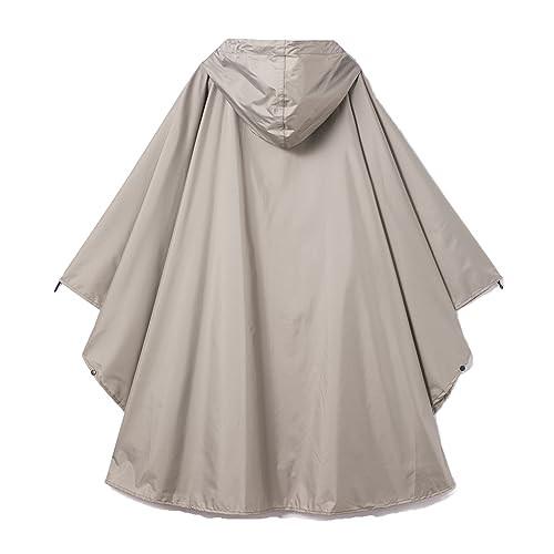 Alopini Poncho antipioggia elegante impermeabile con cappuccio cerniera  