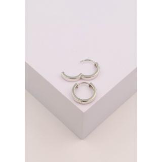 MUAU Schmuck  Charnière créole en or blanc 750 à  profil en U 16,7 mm 