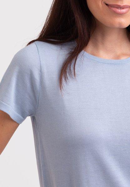 CASH-MERE.CH T-Shirt Manches Courtes Col Rond  