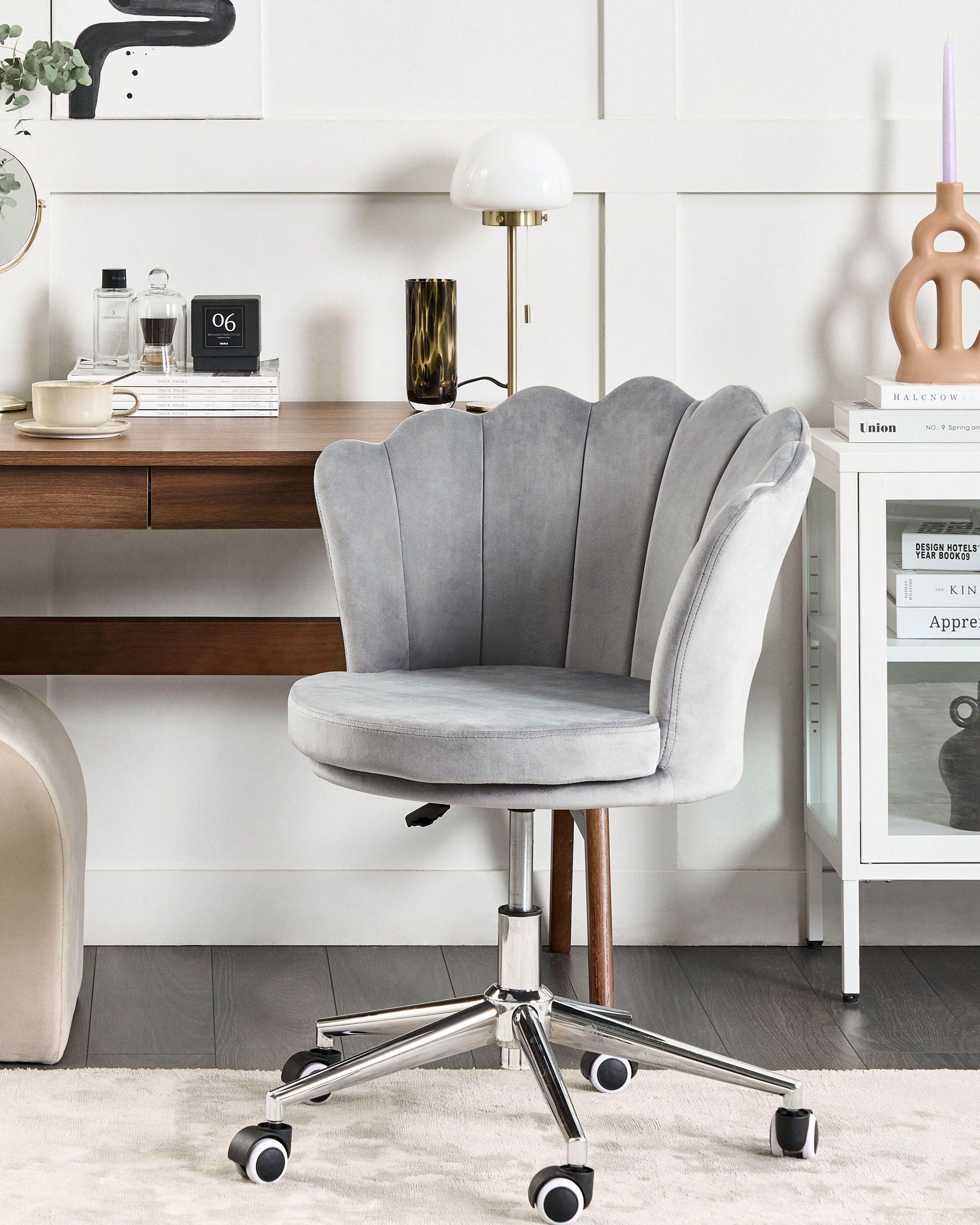 Beliani Chaise de bureau en Velours Glamour MONTICELLO  