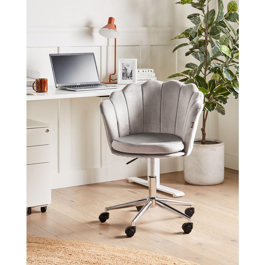 Beliani Chaise de bureau en Velours  MONTICELLO  