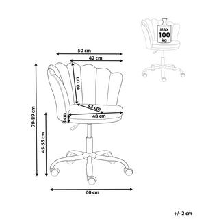 Beliani Chaise de bureau en Velours Glamour MONTICELLO  