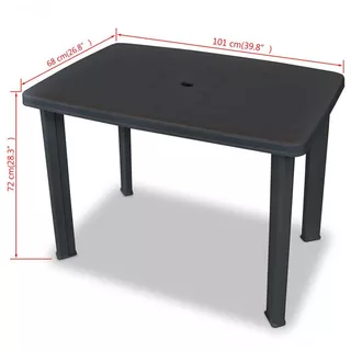 VidaXL Gartentisch plastik  